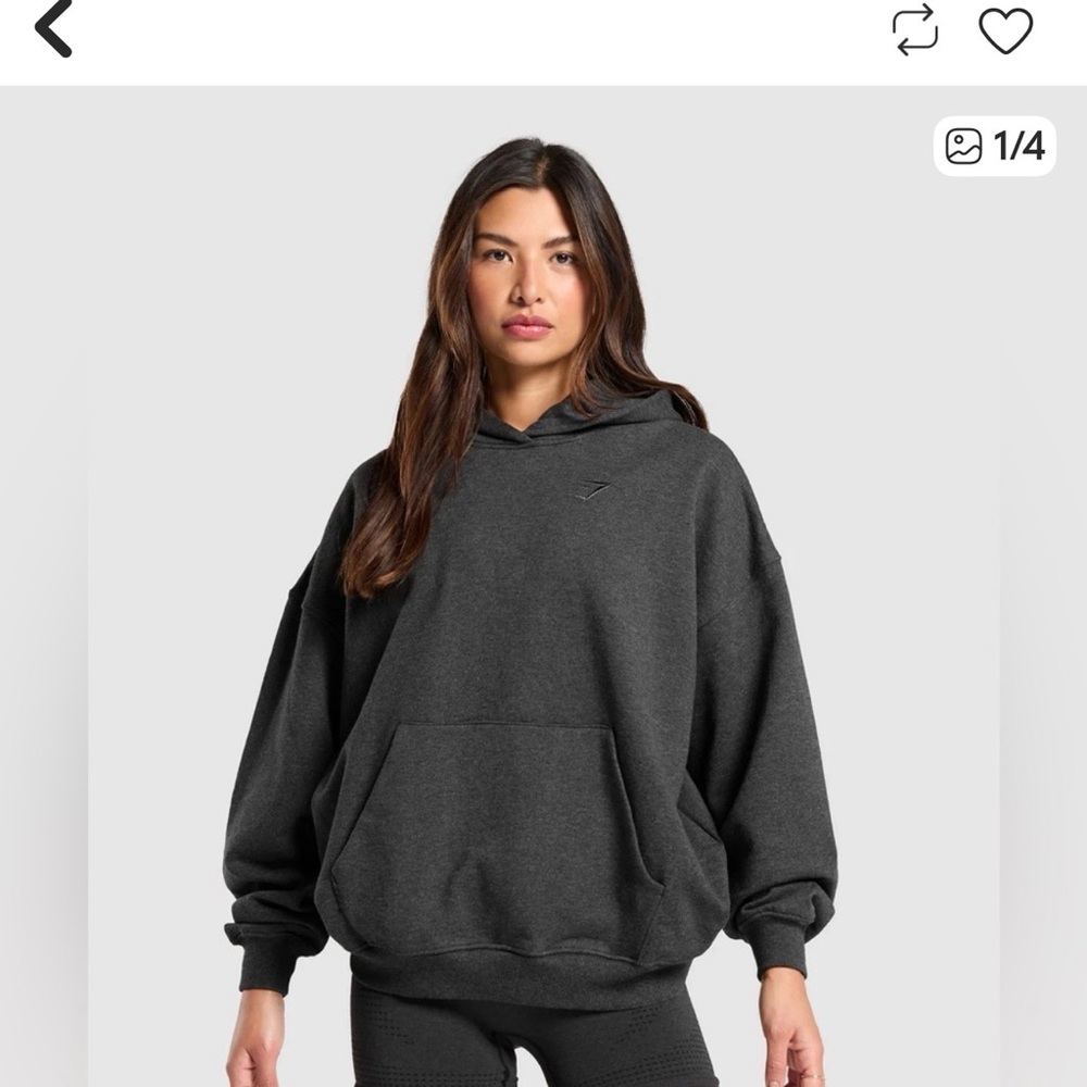 Women's Gymshark Charcoal Hoodie Sz M